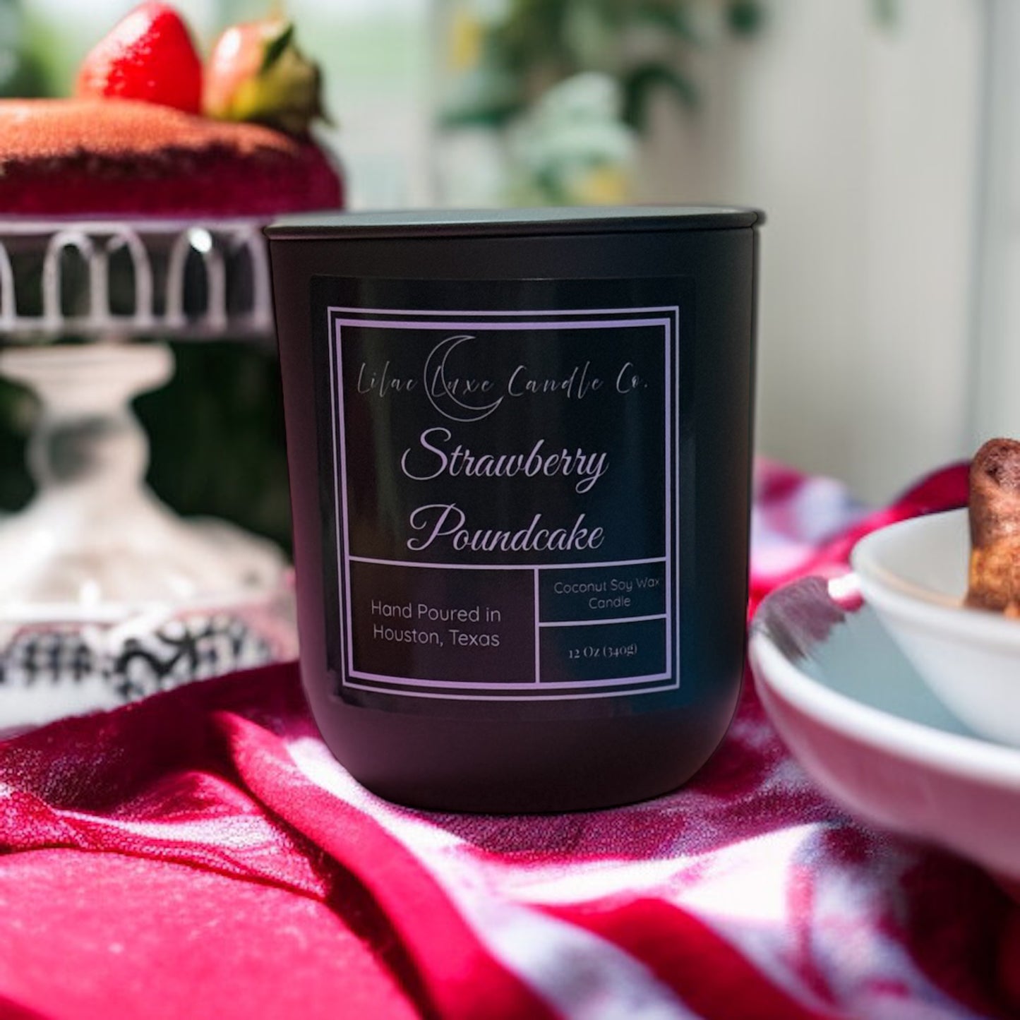 Strawberry Pound Cake Candle: Sweet Vanilla Soy Wax Candle