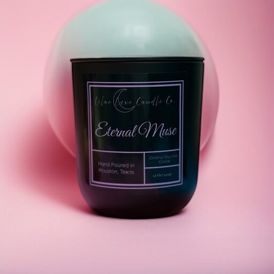 Eternal Muse Scented Candle: Blackcurrant, Vanilla, Jasmine - Soy Wax