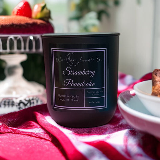 Strawberry Pound Cake Candle: Sweet Vanilla Soy Wax Candle